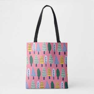 Vintage niedliche Kiefernbäume nahtlos Tasche