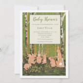 Vintage Niedliche Kinderdusche Einladung (Vorderseite)