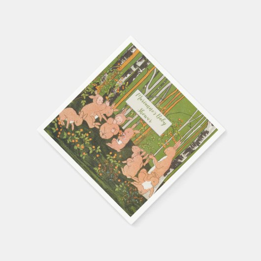 Vintage Niedliche Kinderdusche Serviette (Ecke)