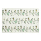 Vintage Niedliche Kinderpattern Kate Greenaway Min Kissenbezug (Rückseite)