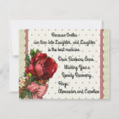 Vintage Niedliche Kitten Brunnen Card Dankeskarte (Rückseite)