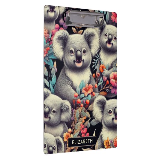 Vintage Niedliche Koala-Malerei Klemmbrett (Rechts)