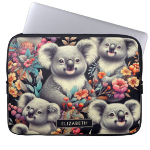 Vintage Niedliche Koala-Malerei Laptopschutzhülle