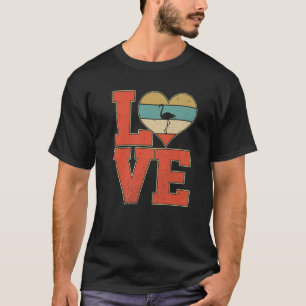 Vintage Niedliche Liebe Flamingo Lover Tiere Valen T-Shirt