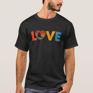 Vintage Niedliche Liebe Panda Bear Lover Tiere Val T-Shirt