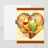 VINTAGE NIEDLICHE LIEBENGEBURT, KLASSISCHE DESIGN  MITTEILUNGSKARTE (Vorne/Hinten)