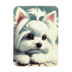Vintage Niedliche Maltesische Malerei Magnet