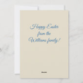 Vintage niedliche Märchenjungen Ostern Feiertagskarte (Rückseite)