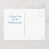 Vintage niedliche Märchenjungen Ostern Feiertagspostkarte (Rückseite)