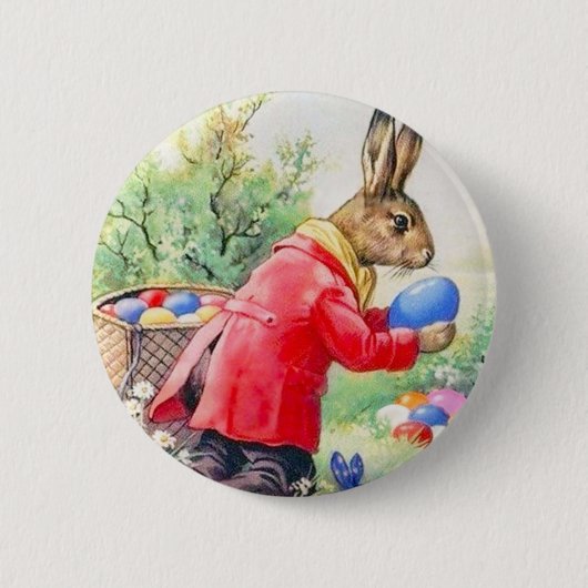 Vintage Niedliche Ostereier Button (Vorderseite)