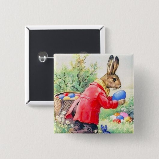 Vintage Niedliche Ostereier Button (Vorne & Hinten)