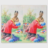 Vintage Niedliche Ostereier Geschenkpapier (Flach)