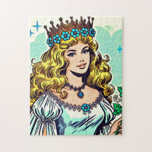Vintage Niedliche Princess-Comicen Puzzle