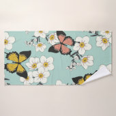 Vintage niedliche romantische, nahtlose Blume Badehandtuch (Badehandtuch)