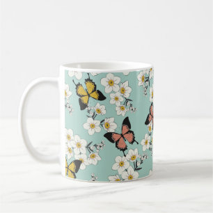 Vintage niedliche romantische, nahtlose Blume Kaffeetasse
