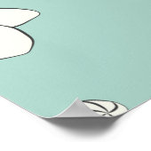 Vintage niedliche romantische, nahtlose Blume Poster (Ecke)