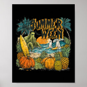 Vintage Niedliche Spooky SommerHalloween Funny Sum Poster
