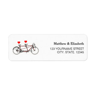 Vintage Niedliche Tandem-Radhochzeit