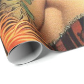 Vintage Niedliche Tattoo Girl Geschenkpapier (Rolleneckpunkt)