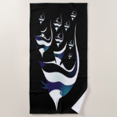 Vintage Niedliche Tropenfische Strandtuch (Vorderseite)