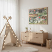 Vintage Niedliche Waldkinder Fairy Elsa Beskow Poster