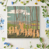 Vintage Niedliche Waldlandsonnenkarte