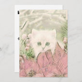 Vintage Niedliche Weihnachtskatze Feiertagskarte (Vorne/Hinten)