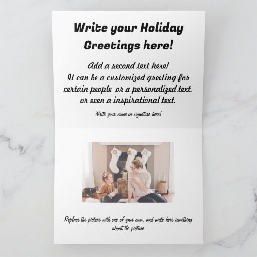 Vintage Niedliche Weihnachtskatze Karte (Innenseite)