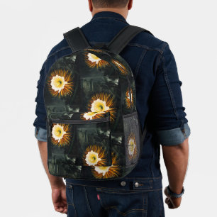 Vintage Night-Blowing Cereus Gothic-Kunst Bedruckter Rucksack