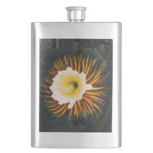 Vintage Night-Blowing Cereus Gothic-Kunst Flachmann