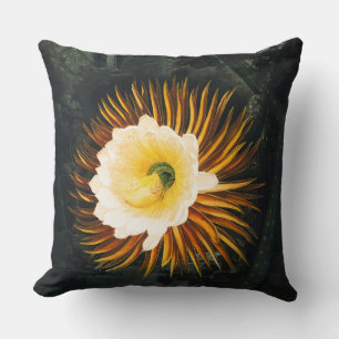 Vintage Night-Blowing Cereus Gothic-Kunst Kissen