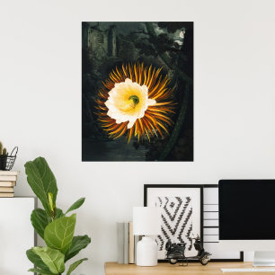 Vintage Night-Blowing Cereus Gothic-Kunst Poster