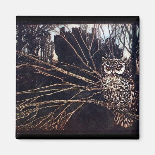 Vintage Night Owl Rackham Magnet (Vorne)