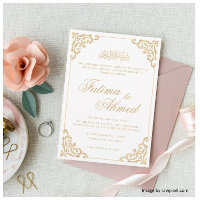 Vintage Nikah Gold Islamische Hochzeit