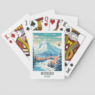 Vintage Niseko Japan Winterreise  Spielkarten