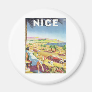 Vintage Nizza Frankreich Magnet