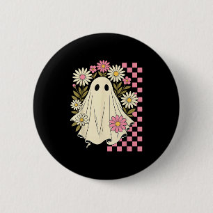 Vintage Nk Blumen Geister Groovy Halloween Soky Mä Button