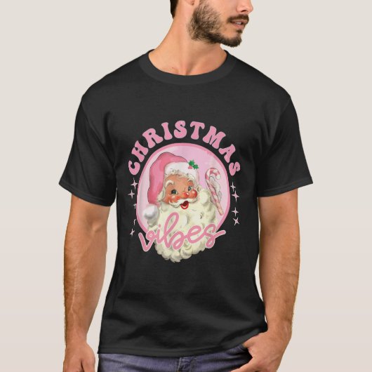 Vintage Nk Santa Claus Christmas Vibes  T-Shirt (Vorderseite)