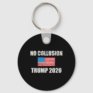 Vintage No Collusion Shirt USA-Flagge Pro Trump T- Schlüsselanhänger