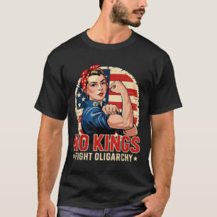 Vintage No Kings bekämpft Oligarchie Amerika-Flagg T-Shirt