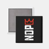 Vintage No Kings Protestschild Vertikal  Magnet (Vorderseite/Rückseite)