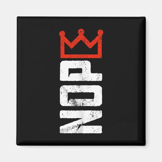 Vintage No Kings Protestschild Vertikal  Magnet (Vorne)
