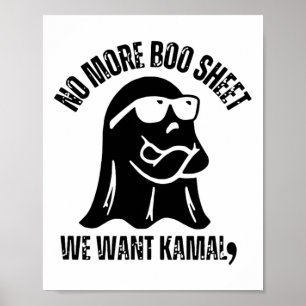 Vintage No More Boo Sheet Wir wollen Kamala Hallow Poster
