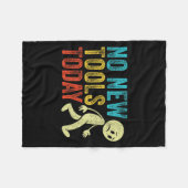 Vintage No New Tools Today Fleecedecke (Vorderseite (Horizontal))