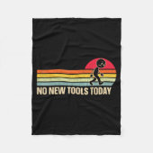 Vintage No New Tools Today Fleecedecke (Vorderseite)