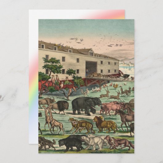 Vintage Noah Feiertagskarte (Vorne/Hinten)