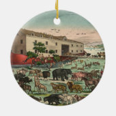 Vintage Noahs Arche-Tier-Illustration 1882 Keramikornament (Hinten)