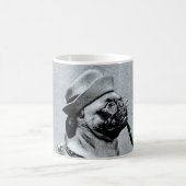 Vintage noble Mops-Fotografie Kaffeetasse (Mittel)