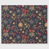 Vintage Noel-Feiertag  Geschenkpapier (Flach)