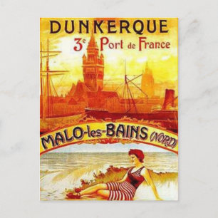 Vintage Nord-Pas-de-Calais, Dunkerque , Frankreich Postkarte